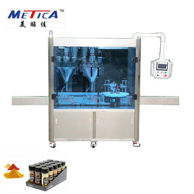 গোলমরিচের গুঁড়ার জন্য 220V 3kw মনোবলক ফিলিং এবং ক্যাপিং মেশিন